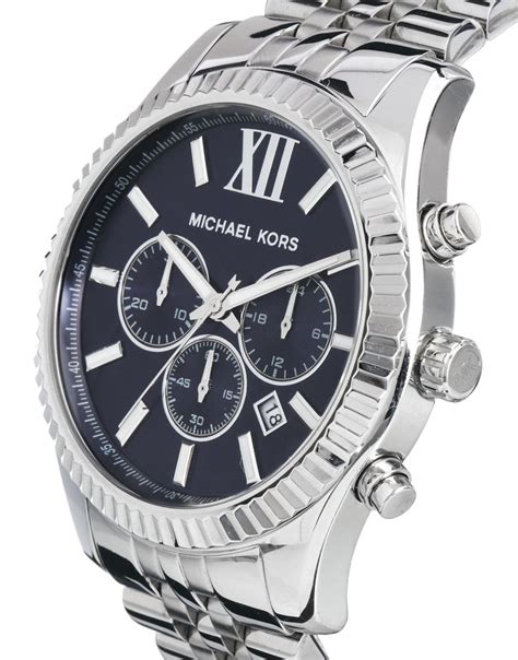 michael kors men's lexington silver-tone watch silver dial|mk8280 Michael Kors Watch.